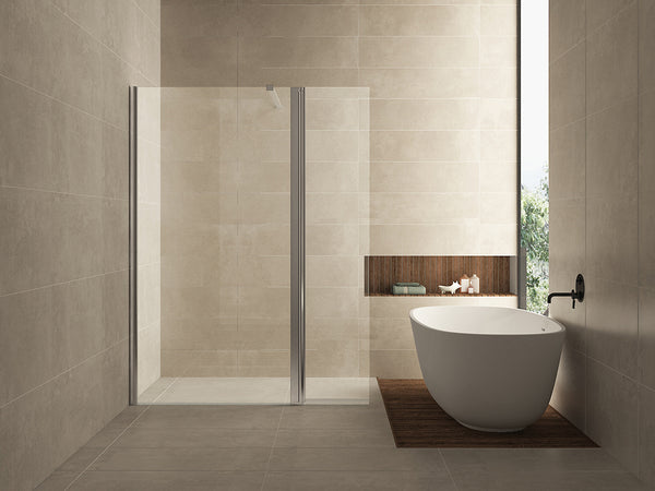 Comfort zijwand draaibaar | 40x200cm | 10 mm nano helder | Glas/chroom