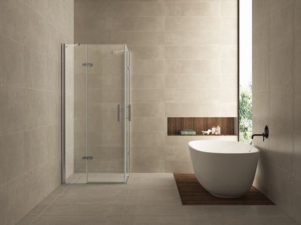 Double hoekinstap douchecabine | 2 draaideuren | 90x90x200cm | 8mm nano helder glas/chroom