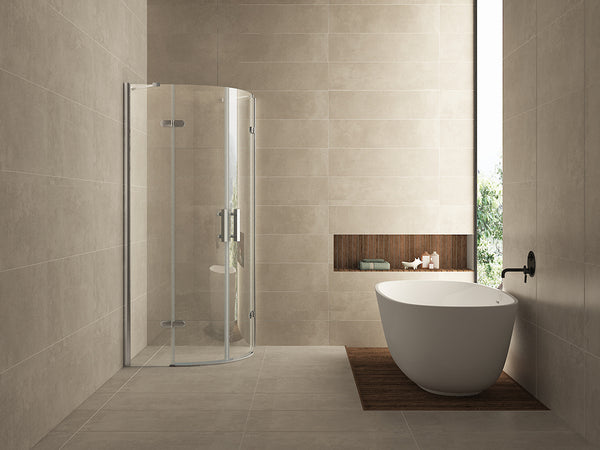 Double douchecabine kwartrond | 2 draaideuren | 90x90x200cm | 8mm nano helder glas/chroom