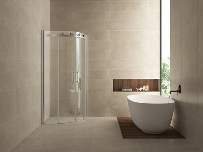 Entra cabine kwartrond met 2 schuifdeuren 900 x 900 x 2000 x 8 mm nano helder glas/chroom - WDtegels