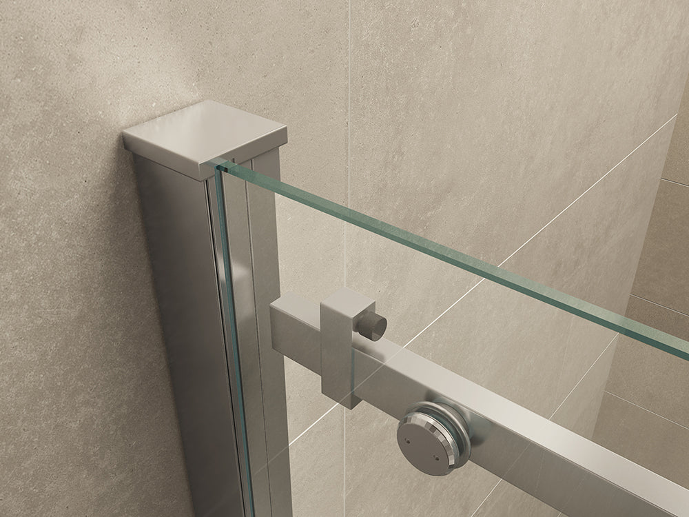 Slide nis schuifdeur 1200 x 2000 x 8 mm nano helder glas/chroom - WDtegels