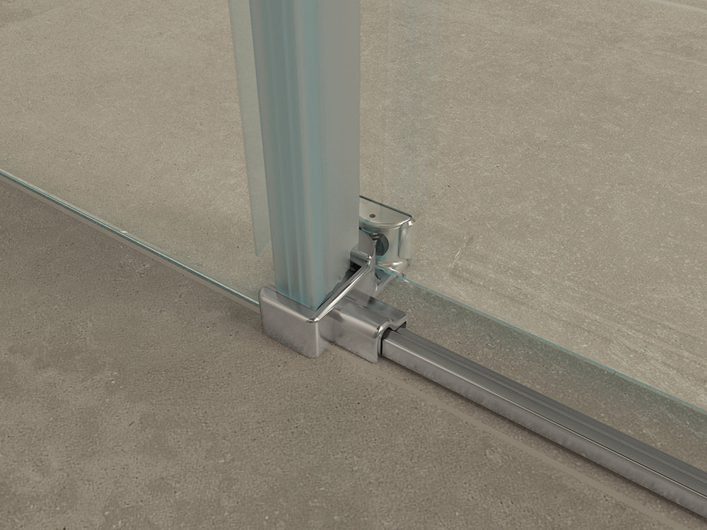 Pared cabine met 1 schuifdeur 1200 x 900 x 2000 x 8 mm nano helder glas/chroom - WDtegels
