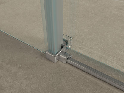 Pared cabine met 1 schuifdeur 1200 x 900 x 2000 x 8 mm nano helder glas/chroom - WDtegels