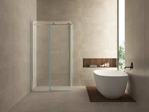 Pared cabin with 1 sliding door 1200 x 900 x 2000 x 8 mm nano clear glass/chrome