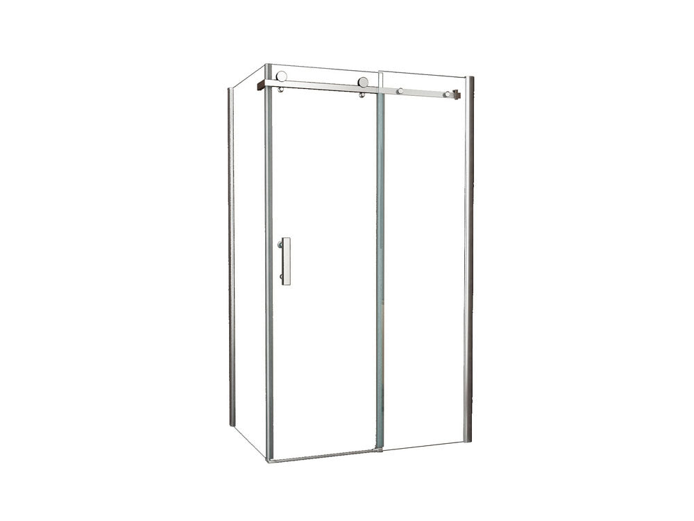 Douchecabine Wiesbaden Pared 120x80x200cm 1 schuifdeur 8mm helder glas met nano - WDtegels