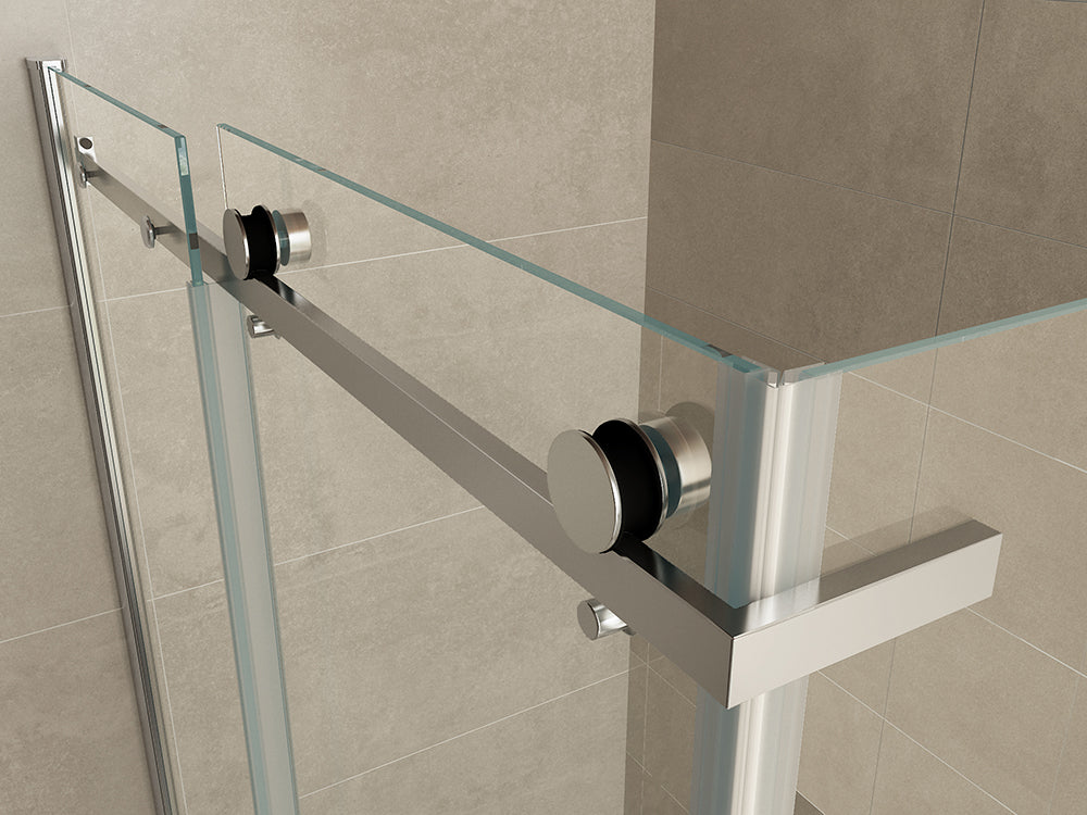 Pared cabine met 1 schuifdeur 1200 x 800 x 2000 x 8 mm nano helder glas/chroom - WDtegels