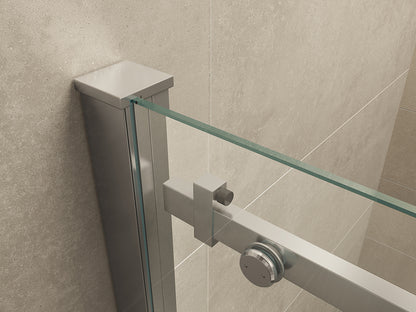 Slide nis schuifdeur 1400 x 2000 x 8 mm nano helder glas/chroom - WDtegels