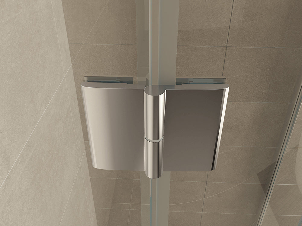 Curf cabine kwartrond met 1 draaideur links 900 x 900 x 2000 x 8 mm helder glas/chroom - WDtegels