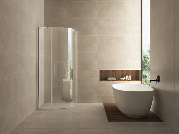 Curf douchecabine kwartrond | 1 draaideur rechts | 90x90x200cm | 8mm helder glas/chroom