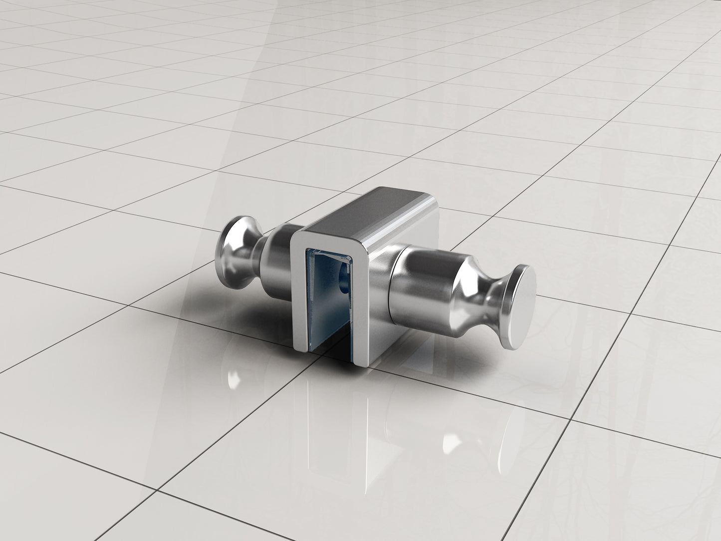 Ida dubbele glashaak chroom 8718858075867