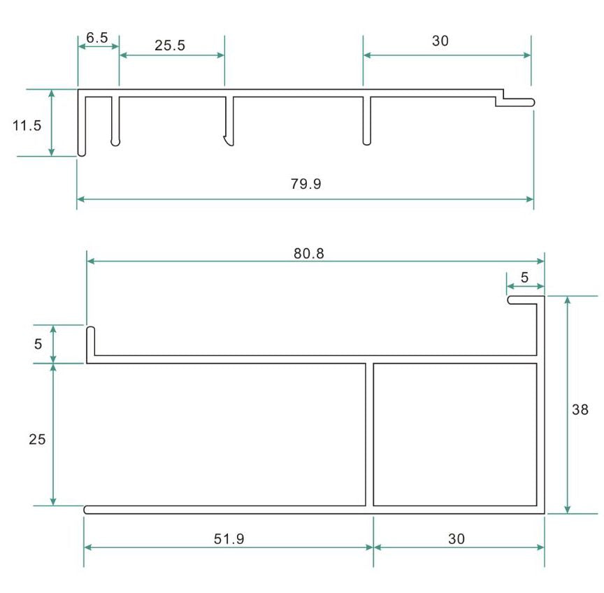 Wiesbaden alu.verbredingsprofiel 3cm x 200cm - WDtegels