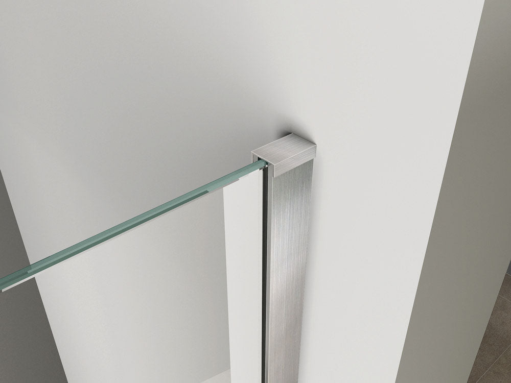 Brush inloopdouche met RVS look profiel 90 cm 10 mm Nano 8719323031500