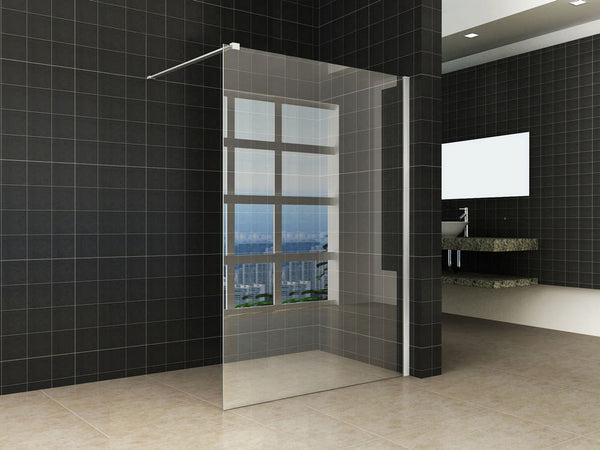 Wiesbaden inloopdouche met RVS profiel 120x200 cm - 10mm NANO glas