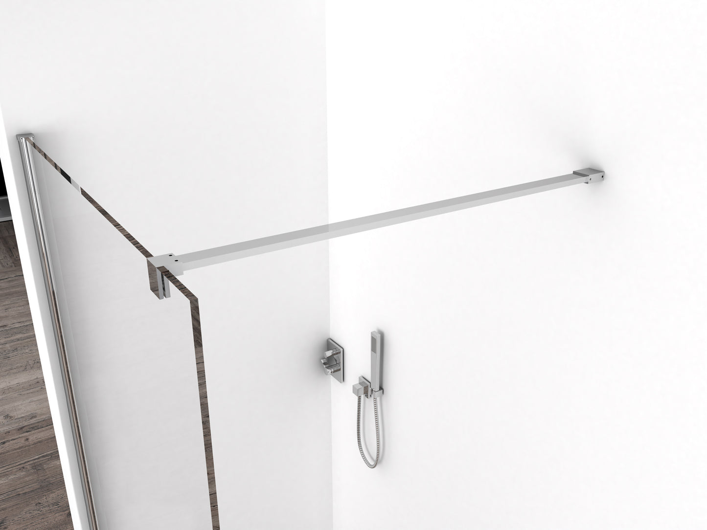 Comfort inloopdouche 1600 x 2000 x 8 mm nano helder glas/chroom