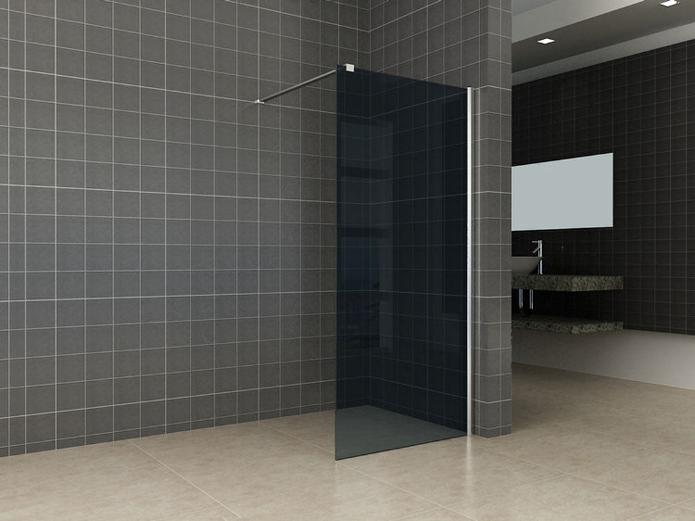 Wiesbaden Comfort inloopdouche 80x200 cm - 10mm NANO rookglas - WDtegels