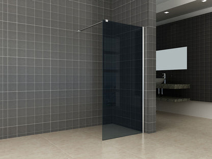 Wiesbaden Comfort inloopdouche 80x200 cm - 10mm NANO rookglas - WDtegels