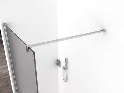 Comfort inloopdouche 800 x 2000 x 10 mm nano rookglas/chroom