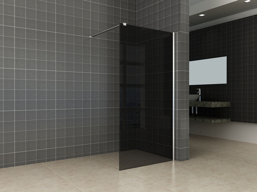 Wiesbaden Comfort inloopdouche 90x200 cm - 10mm NANO rookglas - WDtegels