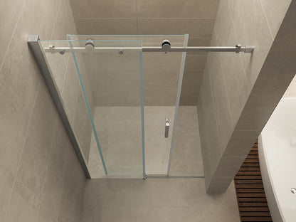 Slide nis schuifdeur 1600 x 2000 x 8 mm nano helder glas/chroom - WDtegels