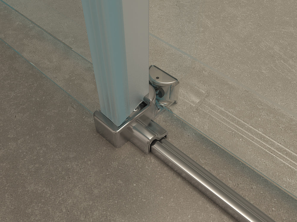 Puerta corredera de nicho deslizante 1600 x 2000 x 8 mm nano cristal transparente/cromo