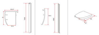 Cerra eco nisdeur | 100x195cm | 6mm nano helder glas/chroom