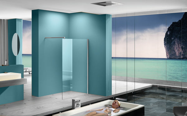 Wiesbaden Eco inloopdouche 100x200 cm - 8mm NANO glas