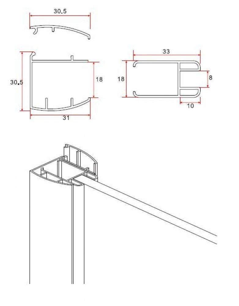 Wiesbaden Eco inloopdouche 110x200 cm - 8mm NANO glas