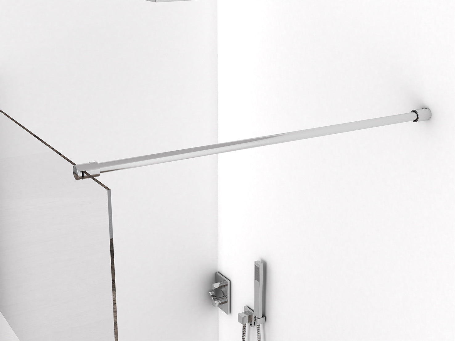 Eco inloopdouche 1100 x 2000 x 8 mm nano helder glas/chroom - WDtegels
