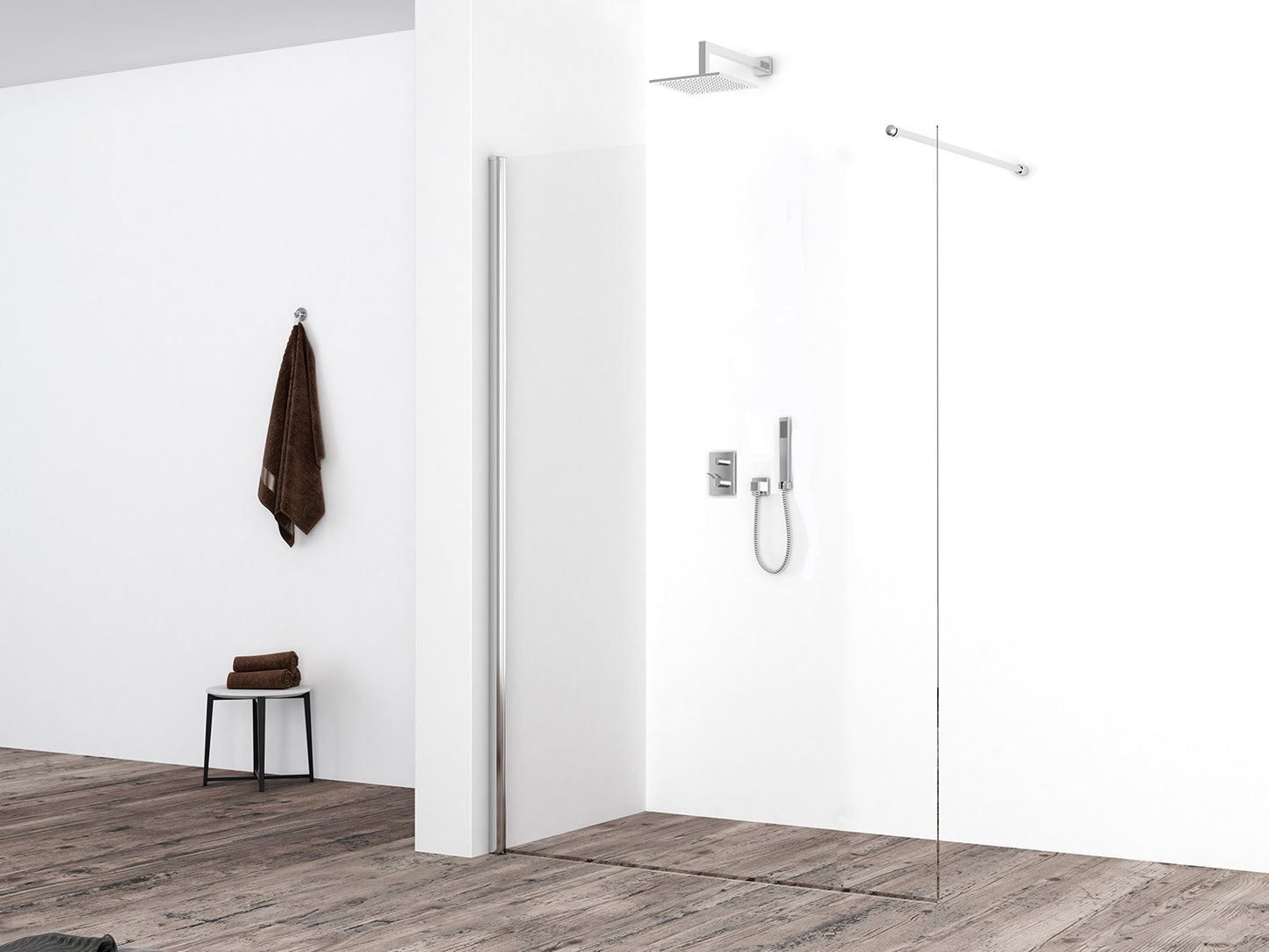 Eco inloopdouche 1100 x 2000 x 8 mm nano helder glas/chroom - WDtegels