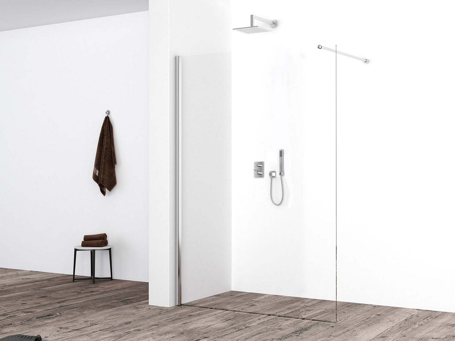 Eco inloopdouche 1100 x 2000 x 8 mm nano helder glas/chroom - WDtegels