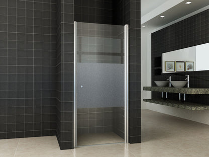Wiesbaden nisdeur -R- met profiel 80x202 cm 8 mm NANO ged.matglas - WDtegels