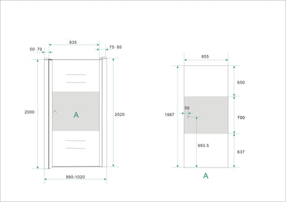 Wiesbaden nisdeur 100x202 cm - WDtegels