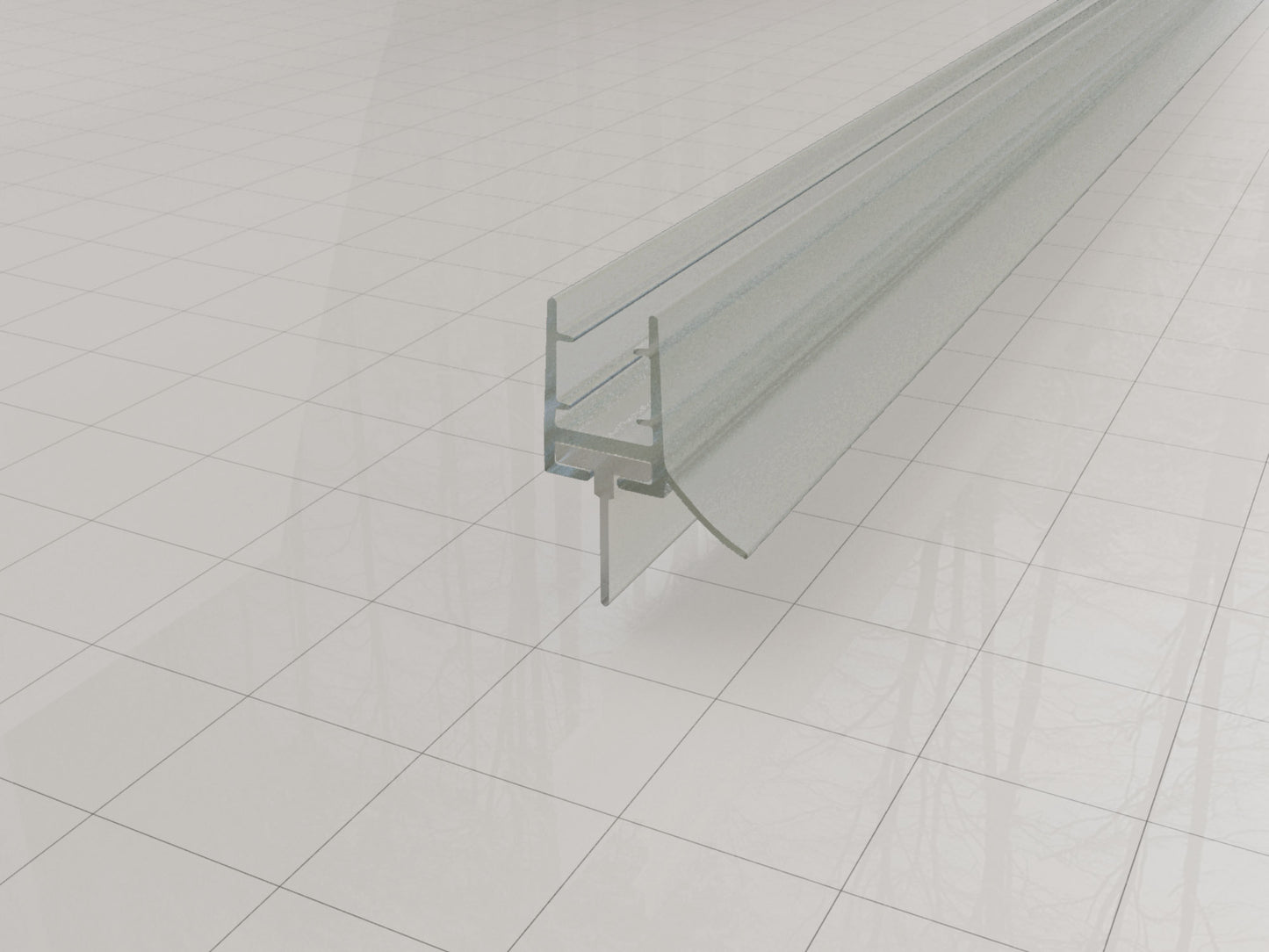 Rubberen waterkering 200 x 0,6 cm transparant - WDtegels