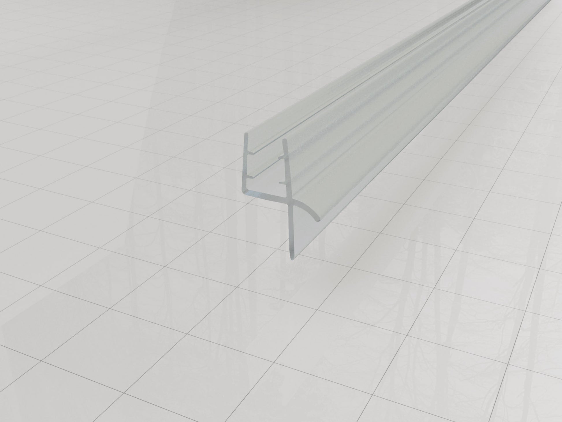 Type 2 rubberen waterkering 200 x 0,5 cm transparant - WDtegels
