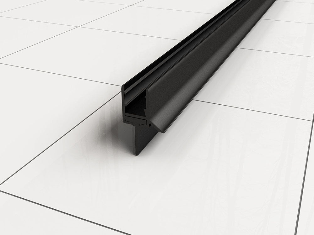 Rubberen waterkering 200 x 0,8 cm zwart - WDtegels