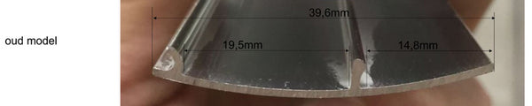 Tira de cubierta de aluminio de 200 cm, perfil de pared tipo 1 (antiguo)