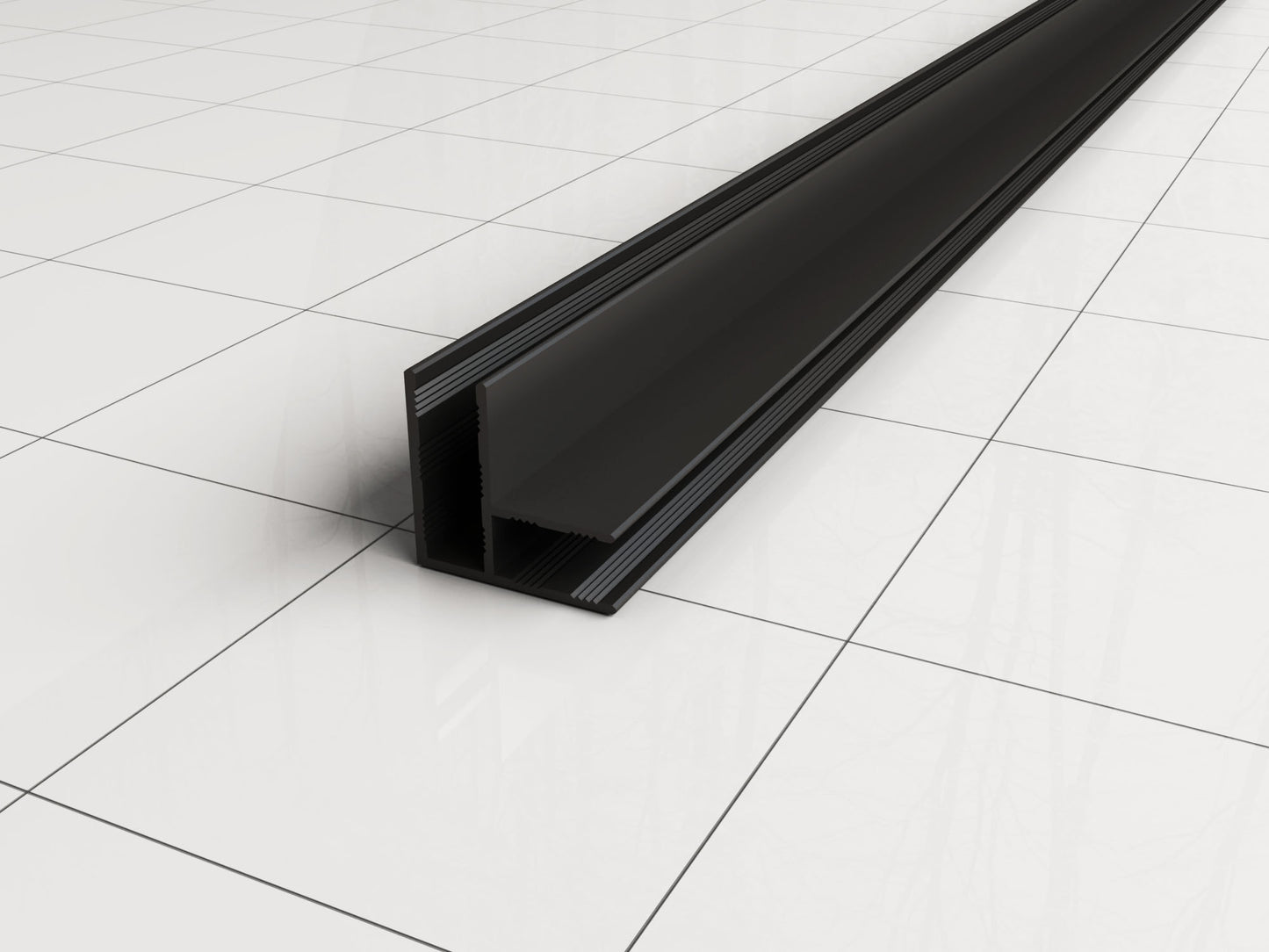 Slim hoekprofiel 2000 x 10 mm mat zwart - WDtegels