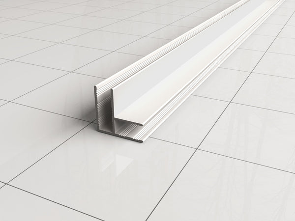 Wiesbaden hoekprofiel tbv glaswand 1x200cm mat-wit