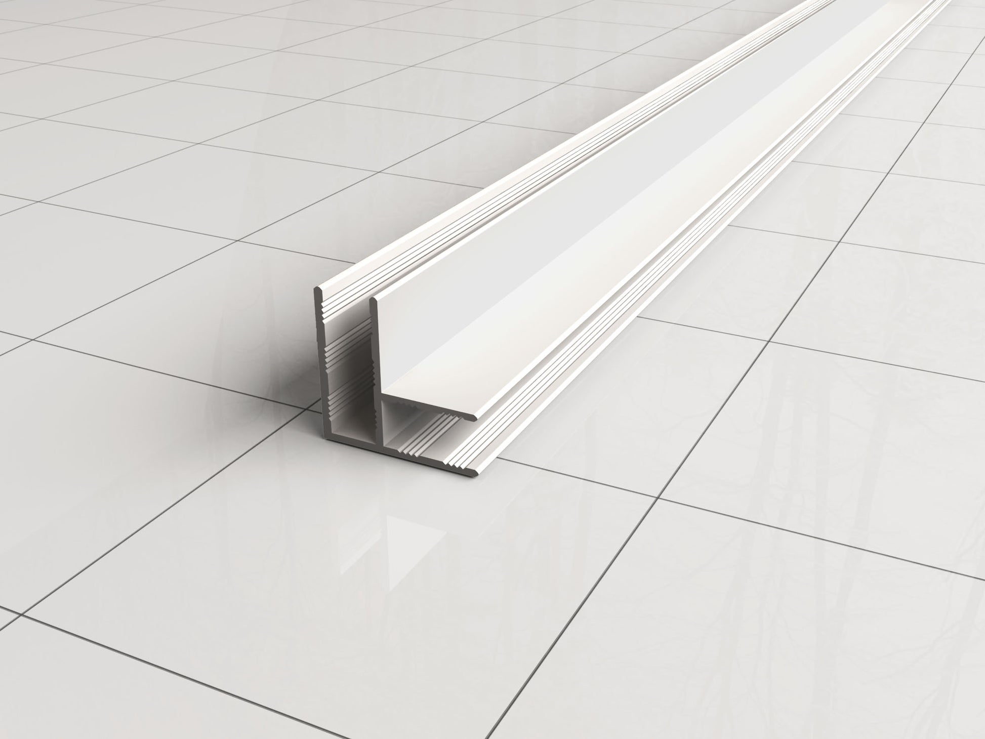 Slim hoekprofiel 2000 x 10 mm mat wit - WDtegels