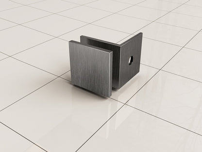 Less glaskoppelingset voor profielloze inloopdouche 2 stuks gunmetal - WDtegels