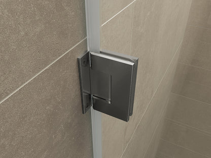 Less scharnierset en greep voor profielloze nisdeur gunmetal - WDtegels