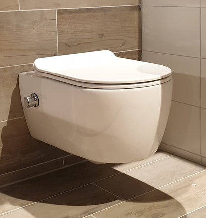 Wandcloset Easy Flush Slim met Bidet - WDtegels
