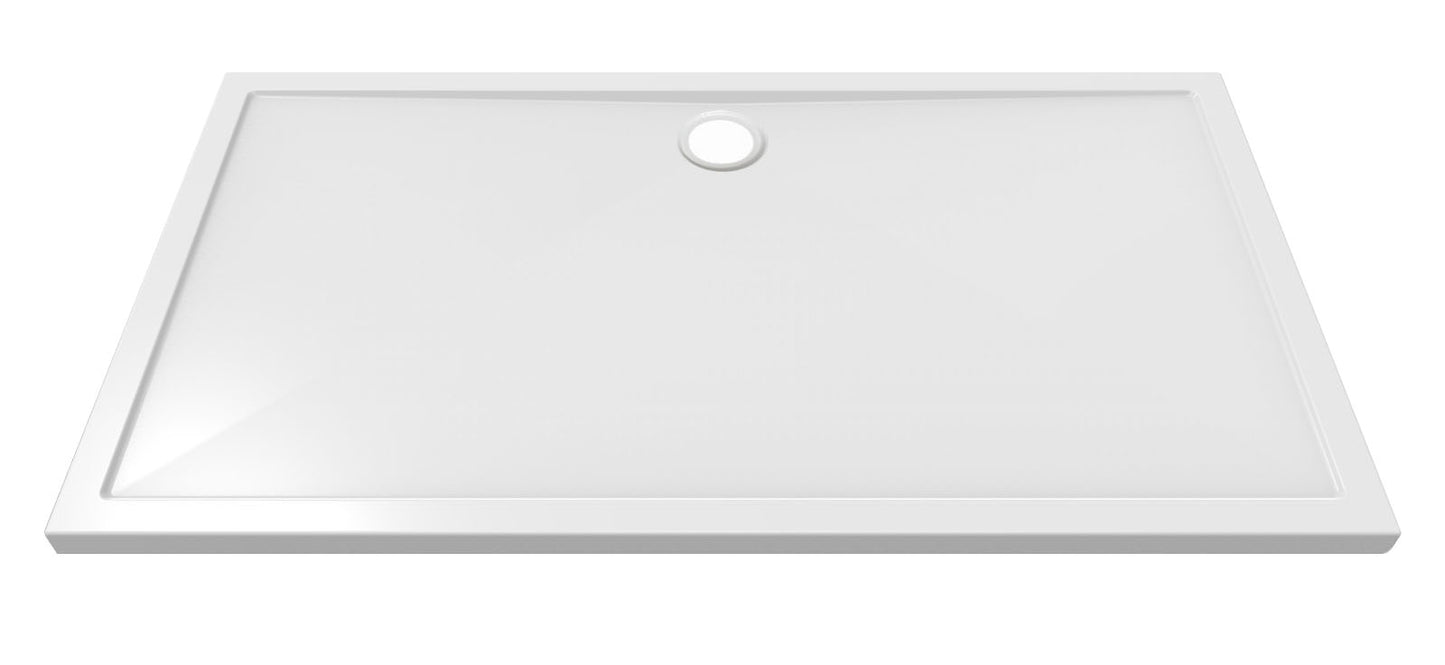 Douchebak rechthoek 160 x 90 x 4 cm acryl glans wit - WDtegels