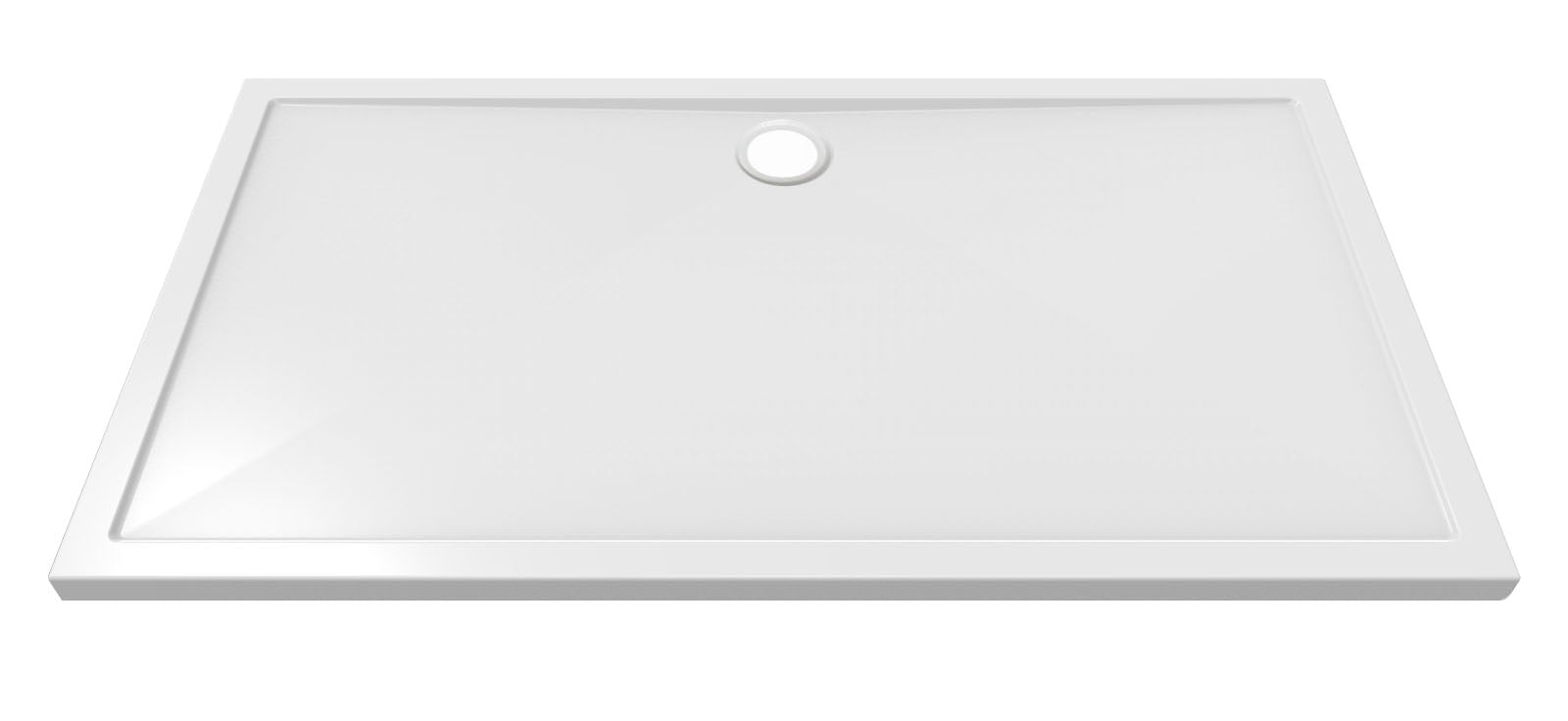 Douchebak rechthoek 160 x 90 x 4 cm acryl glans wit - WDtegels