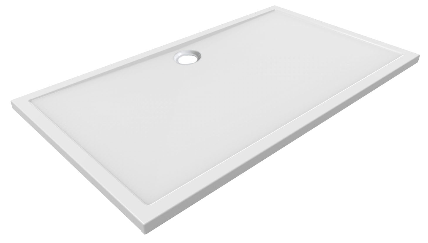 Douchebak rechthoek 160 x 90 x 4 cm acryl glans wit - WDtegels