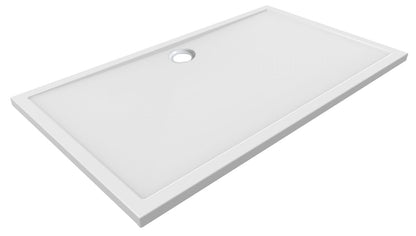 Douchebak rechthoek 160 x 90 x 4 cm acryl glans wit - WDtegels