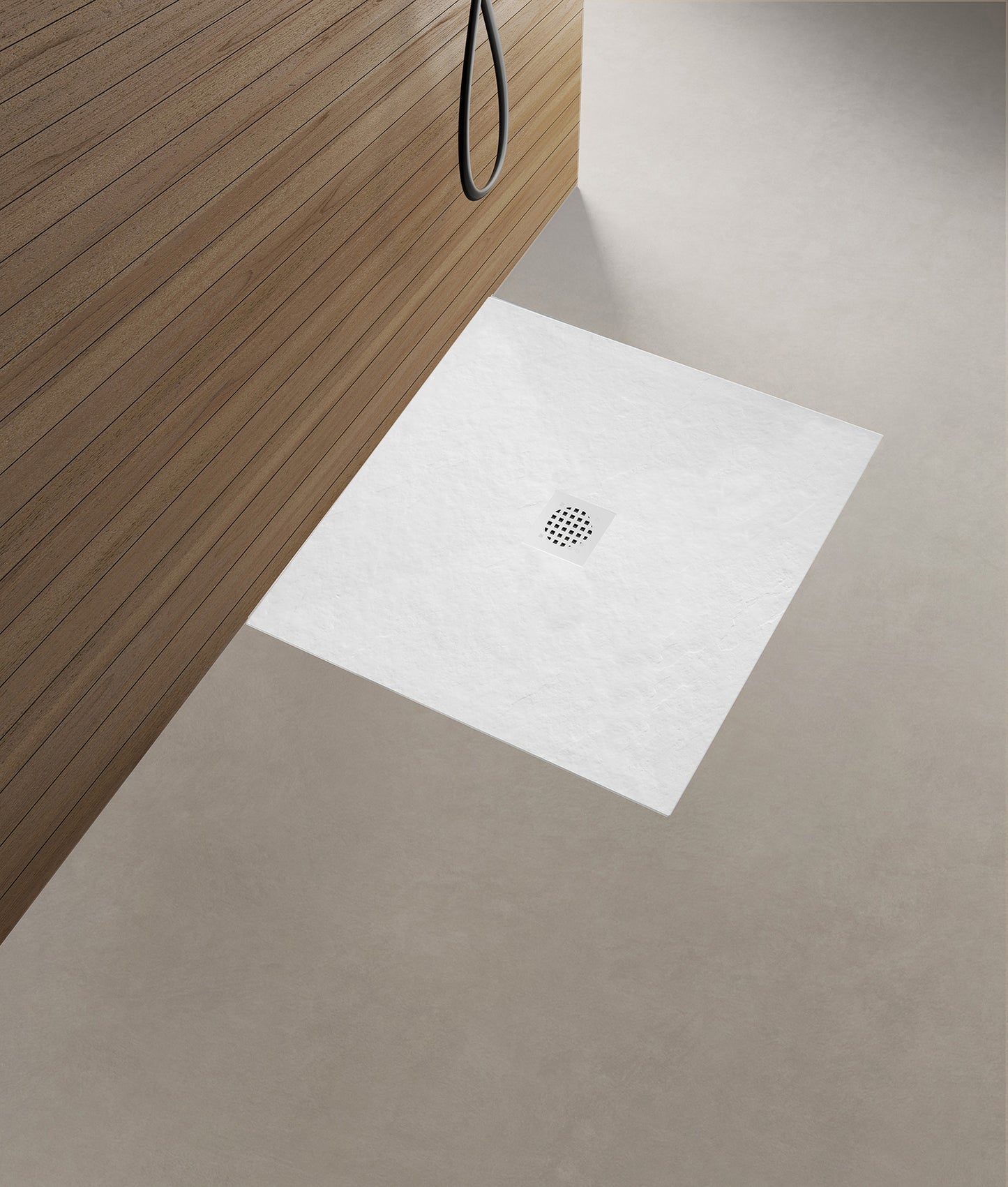 Stonea douchebak antislip composiet 900x900x30 mm inkortbaar mat wit - WDtegels
