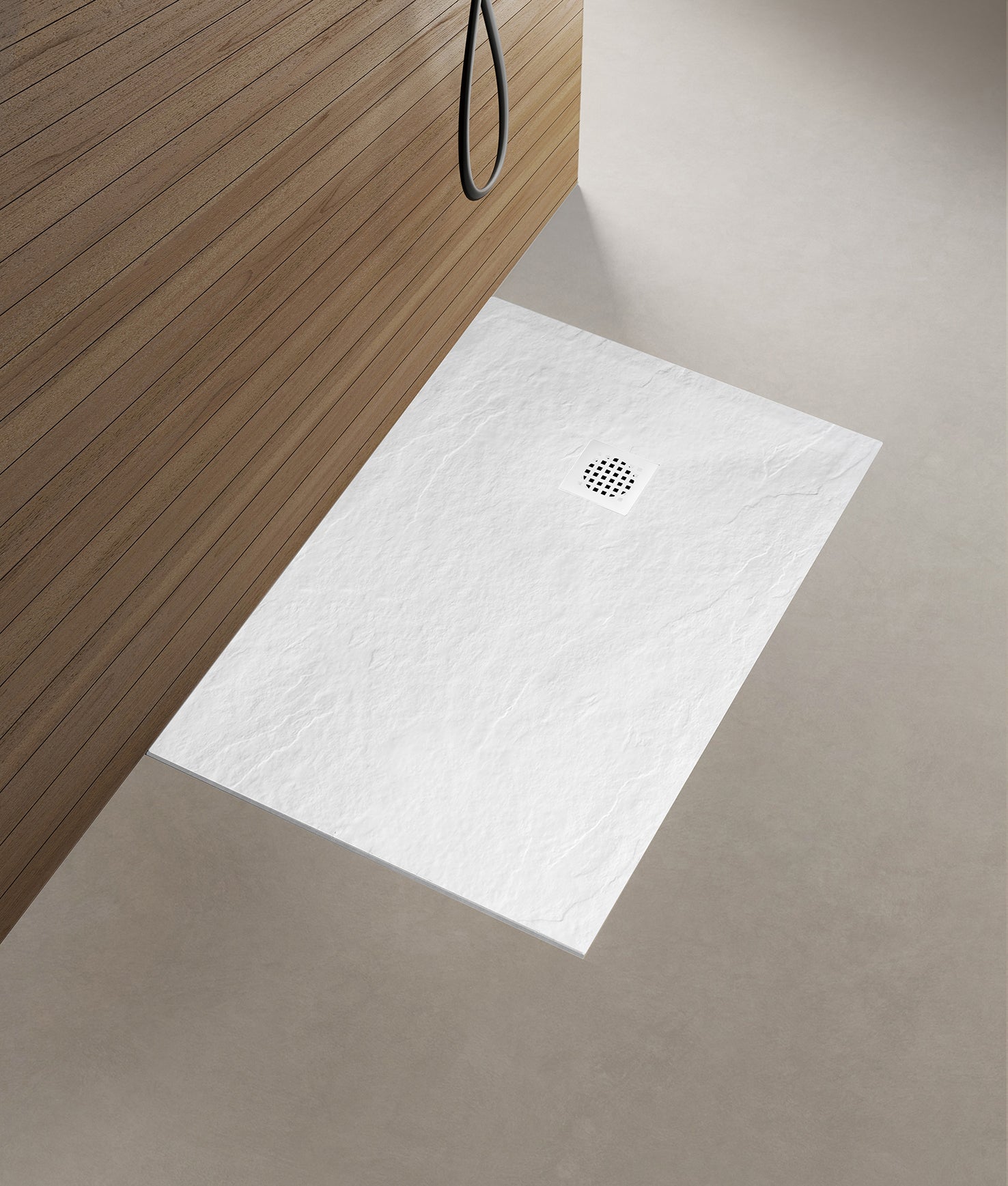 Stonea douchebak antislip composiet 900x1200x30 mm inkortbaar mat wit - WDtegels