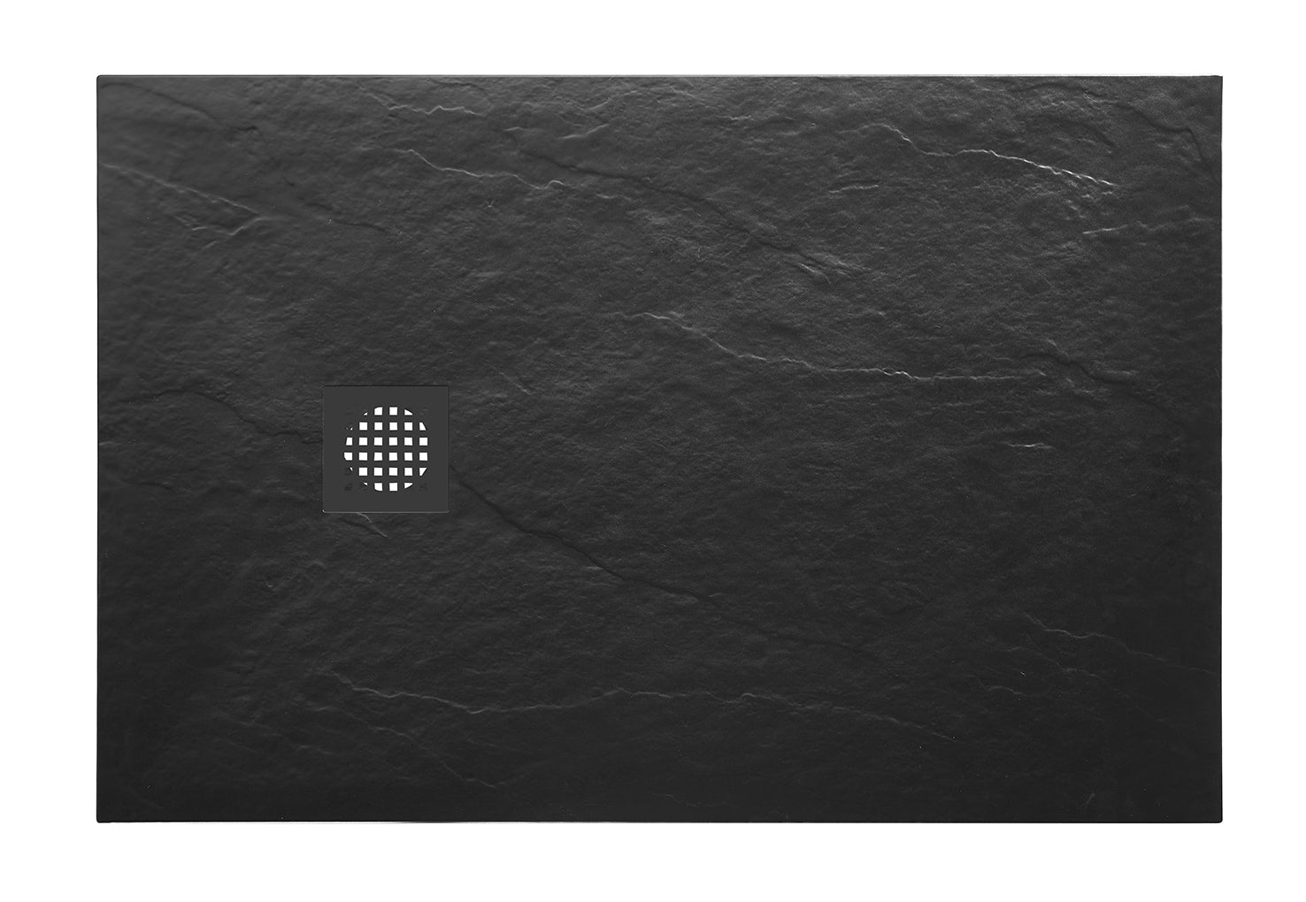 Stonea douchebak antislip composiet 800x900x30 mm inkortbaar mat zwart - WDtegels