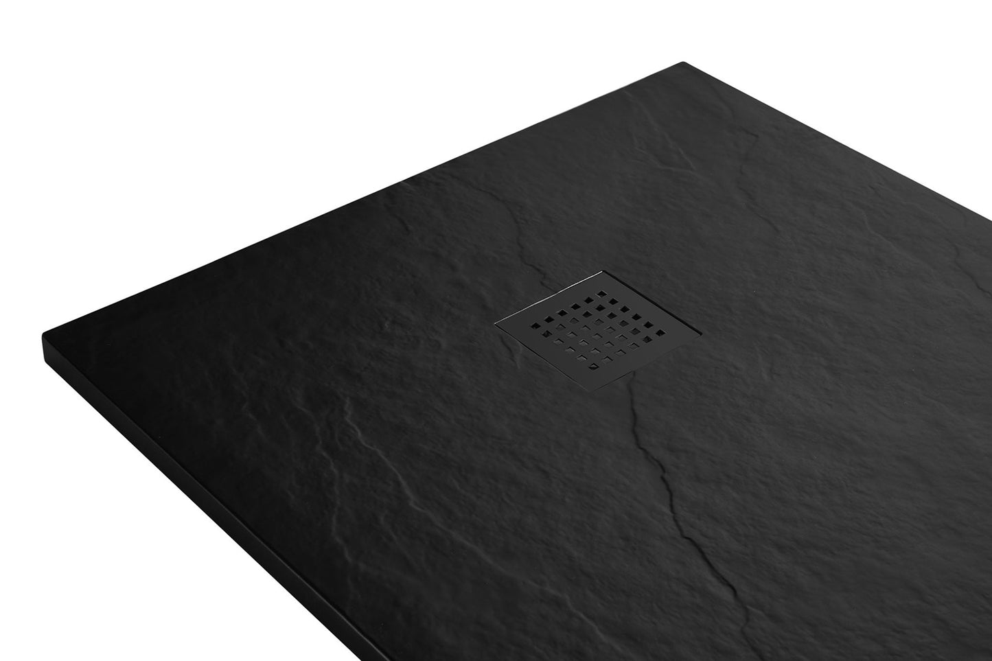 Stonea douchebak antislip composiet 900x900x30 mm inkortbaar mat zwart - WDtegels